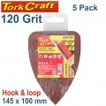 SANDING TRI - 120 GRIT 145 X 145 X 100MM 5/PACK FOR TCMS HOOK AND LOOP