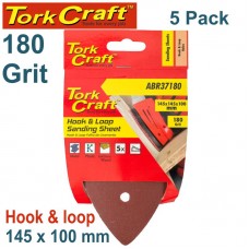 SANDING TRI - 180 GRIT 145 X 145 X 100MM 5/PACK FOR TCMS HOOK AND LOOP