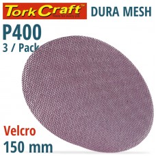 DURA MESH ABR.DISC 150MM HOOK AND LOOP 400GRIT 3PC FOR SANDER POLISHER