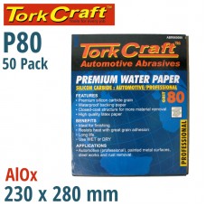 PREMIUM WATERPROOF PAPER  80 GRIT 230  X 280 (50 PIECE) AUTOMOTIVE