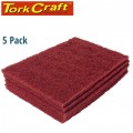 PAD NON WOVEN IND. STRENGTH 5PC 150 X 230MM SUPER FINE MAROON