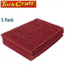 PAD NON WOVEN IND. STRENGTH 5PC 150 X 230MM SUPER FINE MAROON
