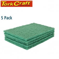 PAD NON WOVEN IND. STRENGTH 5PC 150 X 230MM FINE GREEN