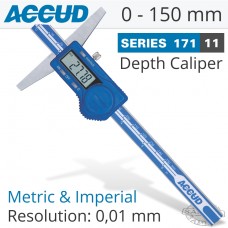 DIG. TUBE THICKNESS CALIPER 150MM 0.03MM ACC. 0.01MM RES. S/STEEL