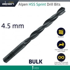 HSS SPRINT DRILL BIT 4.5MM LOOSE