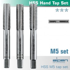 HAND TAP SET IN POUCH M5 HSS 0.8MM PITCH