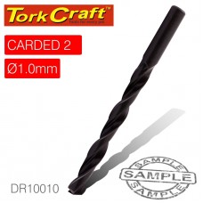 DRILL BIT HSS STANDARD 1.0MM 2/CARD