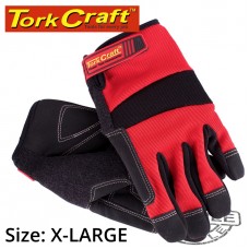 WORK GLOVE X-LARGE-ALL PURPOSE RED WITH TOUCH FINGER