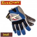 MECHANICS GLOVE SMALL SYNTHETIC LEATHER PALM AIR MESH BACK BLUE