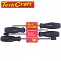 4PC SCREWDRIVER SET BLACK HANDLE