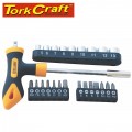 SCREWDRIVER BIT & SOCKET SET 24 PC T BAR