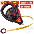 MEASURING TAPE STEEL BLADE 50M X 13MM CO-MOLDED RUBBER CASING