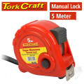 MEASURING TAPE M/LOCK 5M X 25MM PLASTIC CASING