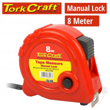 MEASURING TAPE M/LOCK 8M X 25MM PLASTIC CASING