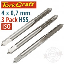 TAPS HSS 4X0.7MM ISO 3/PACK