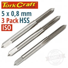 TAPS HSS 5X0.8MM ISO 3/PACK