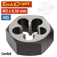 DIE HSS HEX 3X0.50MM 1' CARDED