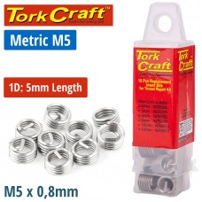 THREAD REPAIR KIT M5 X 1D REPLACEMENT INSERTS 10PCE