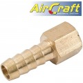 HOSE TAIL CONNECTOR BRASS 1/4F X 12MM