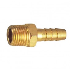 HOSE TAIL CONNECTOR BRASS 1/4M X 8MM