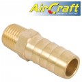 HOSE TAIL CONNECTOR BRASS 1/4M X 13MM