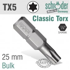 TORX TX 5 CLASSIC BIT 25MM