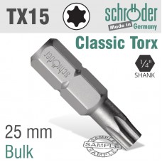 TORX TX 15 CLASSIC BIT 25MM