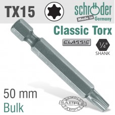 TORX TX15 CLASSIC POWER BIT 50MM BULK
