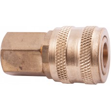QUICK COUPLER ARO STYLE BRASS  N/PLATED 1/4' FEMALE