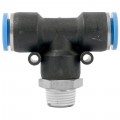 PU HOSE FITTING TEE 12MM-3/8 M