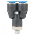 PU HOSE FITTING Y JOINT 10MM-1/8 M