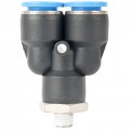 PU HOSE FITTING Y JOINT 12MM-1/8 M