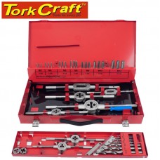 TAP AND DIE SET 44PCE 3-12MM HSS IN METAL CASE