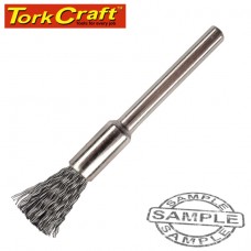 MINI CARBON STEEL BRUSH 3.2MM END 3.2MM SHANK