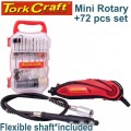 MINI ROTARY TOOL  AND 72 PC ACCESSORY KIT  WITH FLEXIBLE SHAFT
