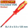 SCREWDRIVER INSULATED SLOT 1.0X5.5X125MM VDE