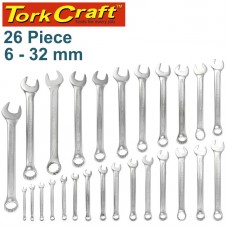 26PCS COMBINATION SPANNER SET 6-32MM DEEP OFFSET JUMBO RACK