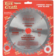 BLADE TCT 190 X 40T 30/20/16MM GENERAL PURPOSE COMBINATION
