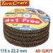 FLAP SANDING DISC 115MM 40GRIT 4+1 FREE A/O