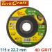 FLAP SANDING DISC 115MM 40GRIT 4+1 FREE A/O