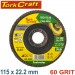 FLAP SANDING DISC 115MM 60GRIT 4+1 FREE A/O