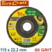 FLAP SANDING DISC 115MM 80GRIT 4+1 FREE A/O