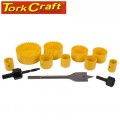 HOLESAW SET 13PCE IN CASE CARBON STEEL