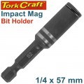 MAGNETIC BIT HOLDER 57MM IMPACT 1/4 X CARDED