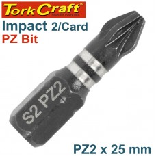 IMPACT POZI.2 X 25MM INS.BIT 2/CARD PZ2