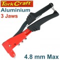 ALUMINIUM HAND RIVETER  4.8MM MAX 3 JAW H/DUTY