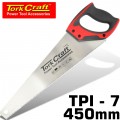 HAND SAW 450MM 7TPI 0.9MM TEMP. BLADE ABS HANDLE