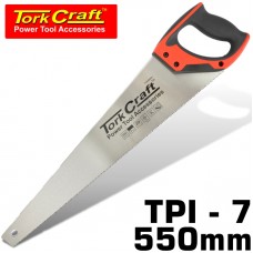 HAND SAW 550MM 7TPI 0.9MM TEMP. BLADE ABS HANDLE
