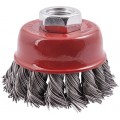 WIRE CUP BRUSH 65 X M14 KNOTTED STAINLESS STEEL TCW
