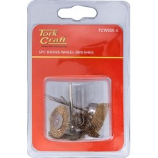 WIRE BRUSHES MINI 5PC BRASS 3.2MM SHAFT ASSORTED SHAPES